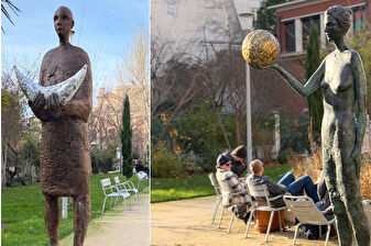 Cem Sağbil’in Ay Tutan Adam ve Hemera heykelleri Paris’te kalıcı olarak yerleştirildi