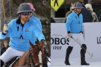 Prens Harry tatil öncesi Aspen’de polo sahasında