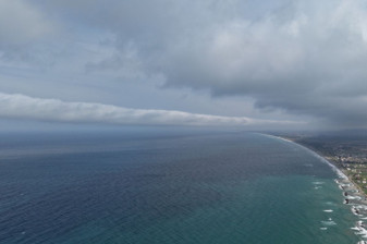 Karadeniz'de nadir görülen rulo bulut oluştu