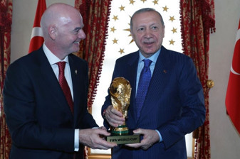 Cumhurbaşkanı Erdoğan FIFA Başkanı Infantino'yu kabul etti