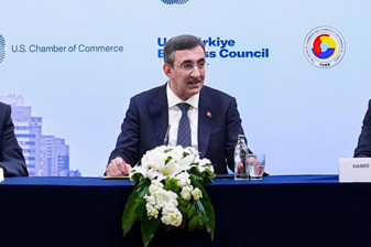 Cumhurbaşkanı Yardımcısı Cevdet Yılmaz TOBB-ABD Ticaret Odası Yuvarlak Masa Toplantısı'nda konuştu, Amerikalı yatırımcılar için güçlü fırsatlar var