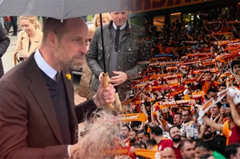 Prens William Galler'de Galatasaray taraftarıyla karşılaşınca şaşkınlığını saklayamadı