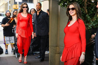 Anne Hathaway'in kırmızı stili