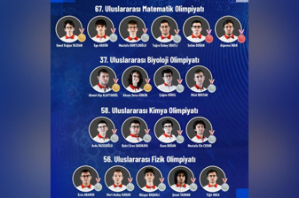 Türk öğrenciler 4 büyük uluslararası bilim olimpiyatında 19 madalya kazandı