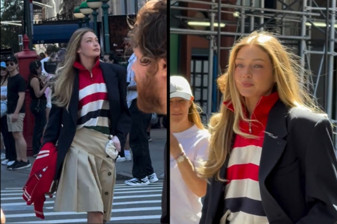 Gigi Hadid'den New York'ta çekim mesaisi