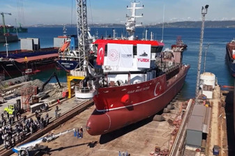 İlk yerli ve milli tarama gemisi 'UAB MAVİ VATAN' suya indirildi