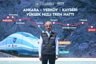 Ankara-Kayseri seyahat süresini 1 saat 45 dakikaya düşürecek projede fiziki ilerleme yüzde 50'yi geçti
