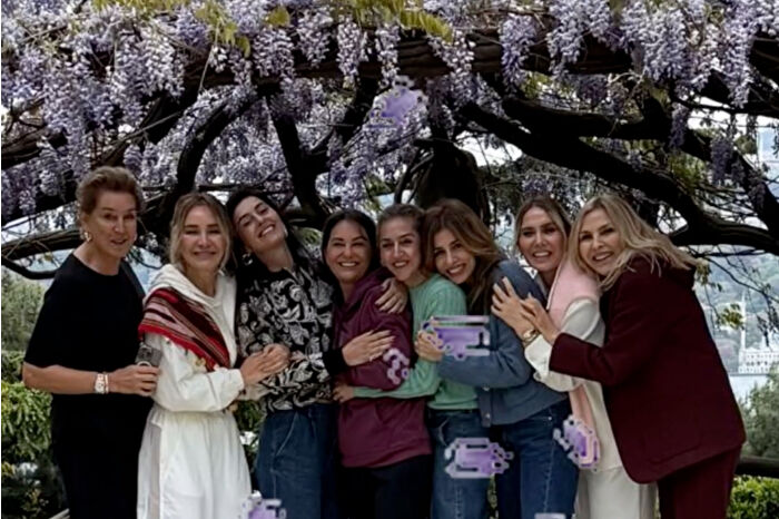 Arzu Sabancı ve arkadaşları mor salkımlar altında bir araya geldi
