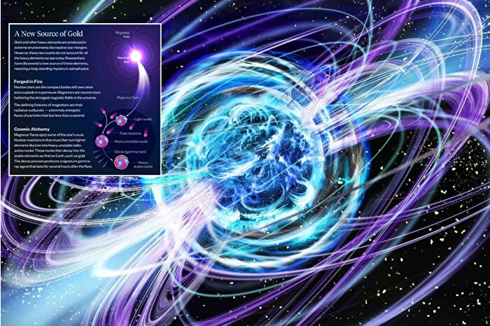 Magnetar parlamaları, altın ve platin gibi ağır metallerin gizemli kökenini aydınlatıyor