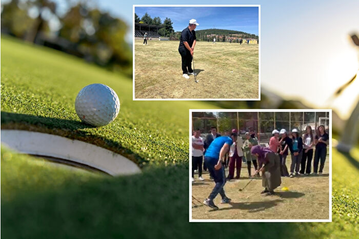 Denizli’de genç sporcularla huzurevi sakinleri golfte buluştu
