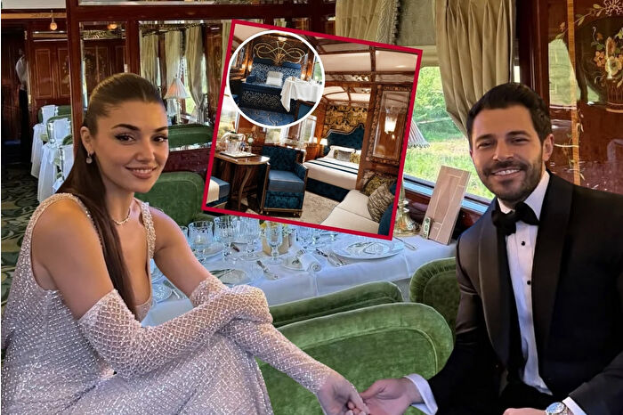 Hande Erçel ve Hakan Sabancı, The Orient Express’in Roma-Paris seferinde 6 milyonluk romantik tren yolculuğu yaptı