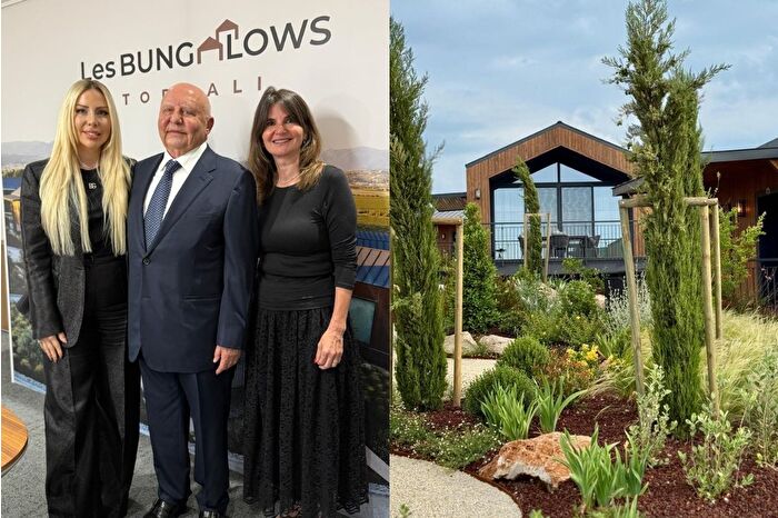Arkas Holding'in patronu Lucien Arkas ve eşi Merve Arkas, agroturizm yatırımlarına hız verdi ve Ege'nin ortasındaki Les Bungalows'un açılışını yaptı
