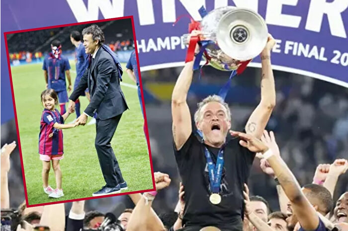 Luis Enrique Şampiyonlar Ligi kupasını kazandıktan sonra kaybettiği kızı Xana’nın fotoğrafının olduğu tişörtle sahaya çıktı