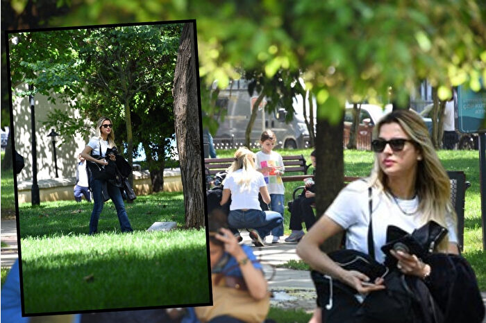 Pınar Sabancı'nın çocuklarıyla Bebek turu