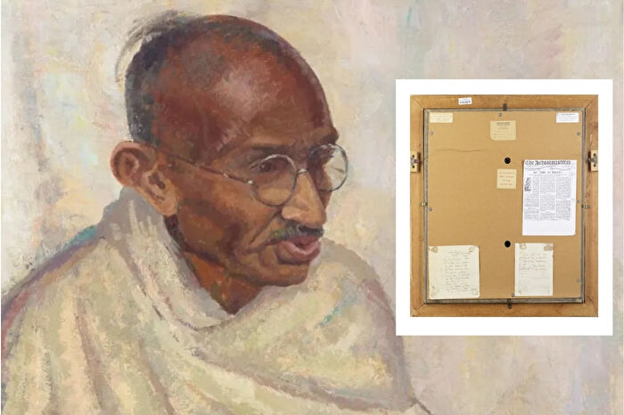 Gandhi'nin nadir yağlıboya portresi Londra’da açık artırmaya çıkıyor