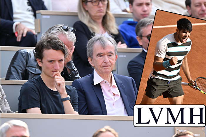 Lüks devi LVMH’nin patronu Bernard Arnault oğlu Antoine ile birlikte Grand Slam Tenis Turnuvası’nı izledi