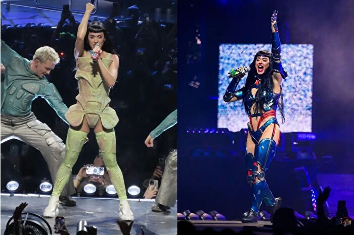 Katy Perry'nin Sidney'deki konserinde bir hayranı sahneye atladı