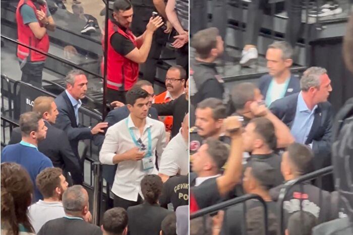 Beşiktaş Fibabanka-Fenerbahçe Beko derbisinde gergin anlar: Ali Koç locaya gitmek zorunda kaldı