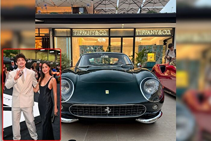 Leclerc, Monako'da 2.5 milyon dolarlık klasik Ferrari ile görüntülendi