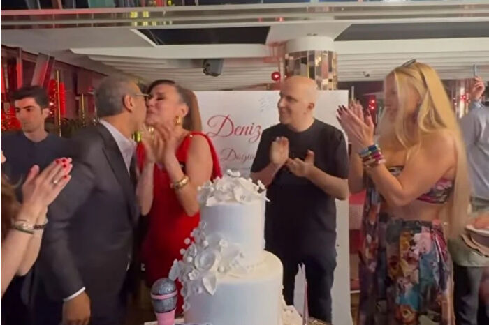 Deniz Seki'den iş insanı sevgilisi İrfan Özçelik'le kutlama