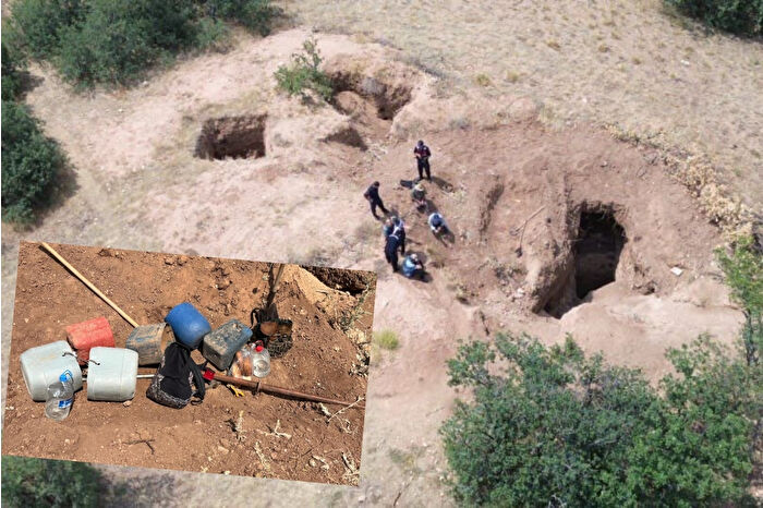 Kayseri'de definecilere dronlu suçüstü