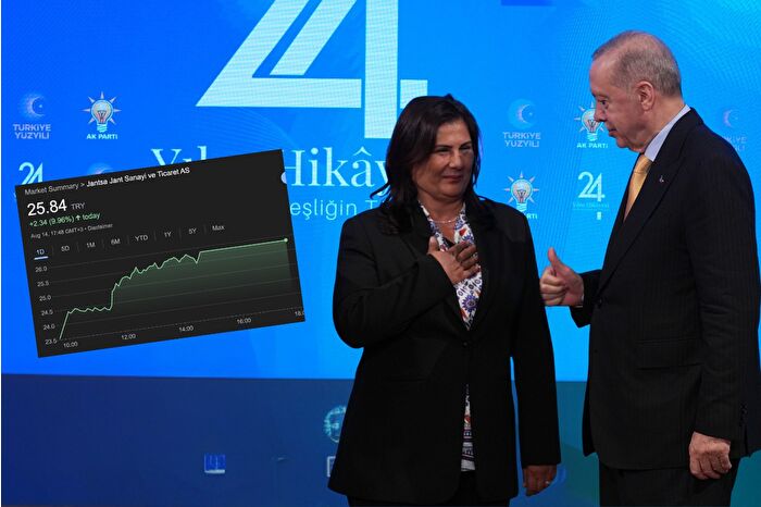 CHP’den istifa ederek AK Parti’ye geçen Özlem Çerçioğlu’nun aile şirketi Jantsa’nın hisseleri üst üste iki gün tavan yaptı