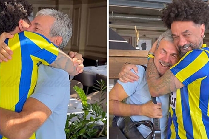 Fenerbahçeli eski futbolcu Cristian Baroni, eski hocası Aykut Kocaman ile buluştu, gözyaşlarını tutamadı