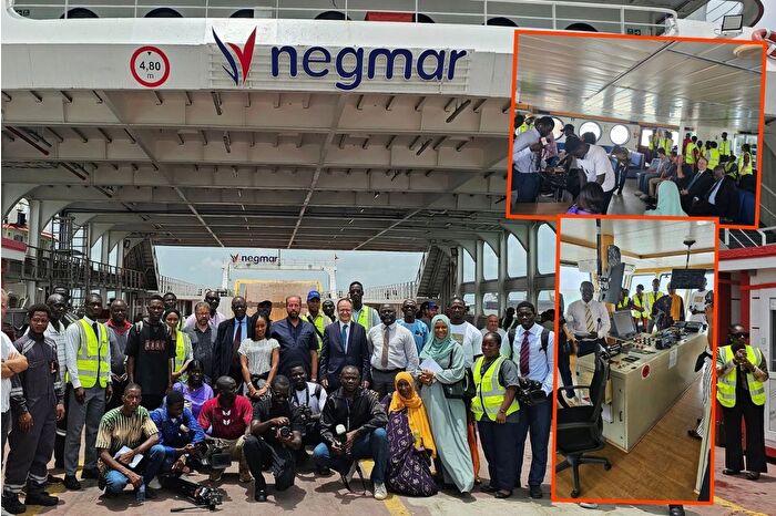 Negmar şirketi, Gambiya'da nehir taşımacılığı yatırımı yaptı, seferler için Türkiye'den Selimiye feribotunu götürdü