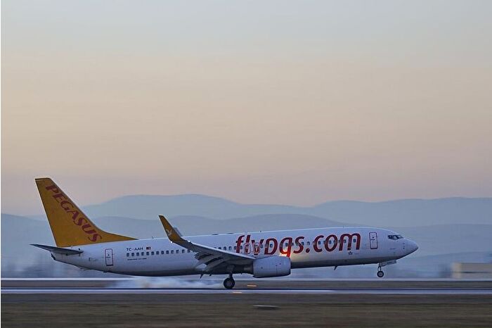 Motoruna leylek giren Pegasus uçağı acil iniş yaptı