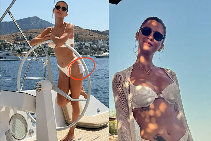 Nazlı Kayaaslan yaz tatilini komşuda bitiriyor