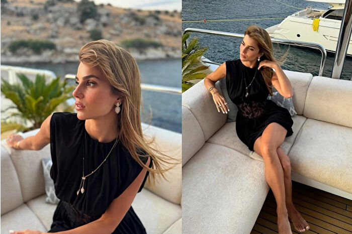 Nazlı Sabancı bitmeyen Bodrum tatilinde bu kez teknede
