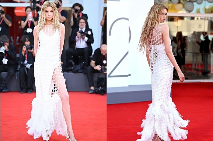 Eski Victoria's Secret modeli Stella Maxwell, Venedik'te göz kamaştırdı