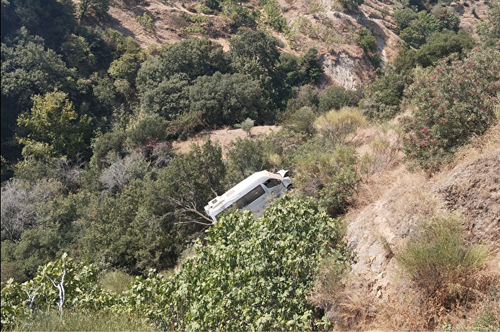 Aydın'da uçuruma yuvarlanan öğrenci servisindeki 5 kişi yaralandı