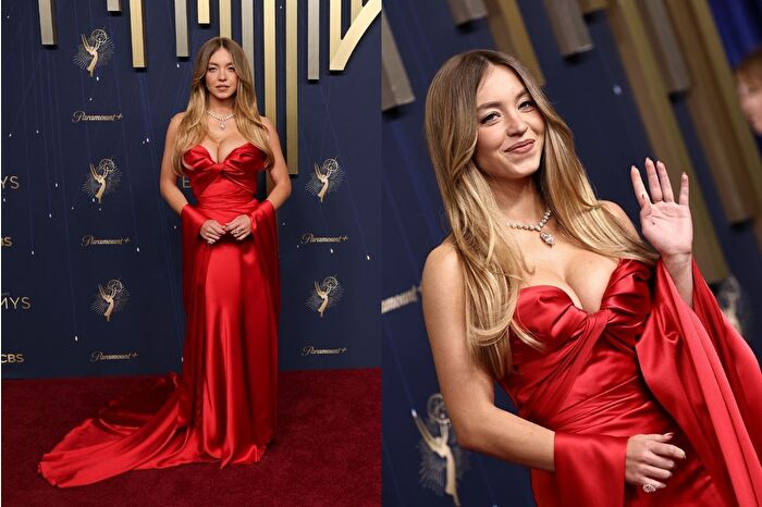 Sydney Sweeney, Emmy Ödülleri kırmızı halısında ipek elbisesiyle göz kamaştırdı