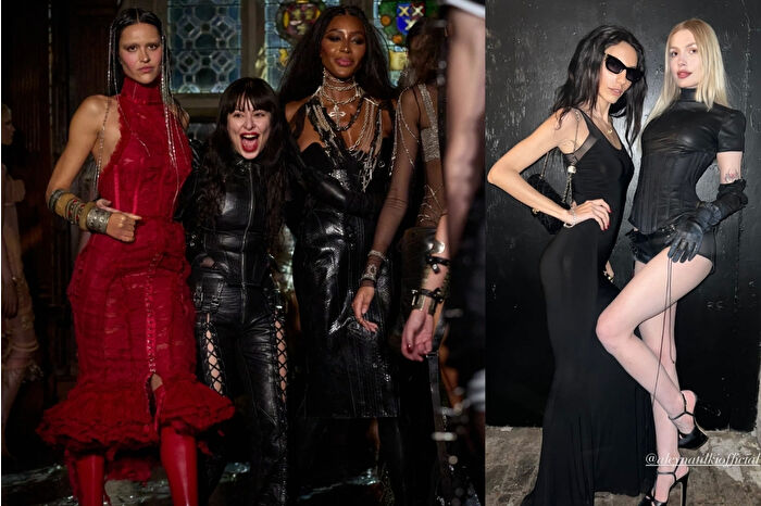 Dilara Fındıkoğlu Londra'da ünlü modeller Naomi Campbell ve Amelia Gray ile boy gösterdi