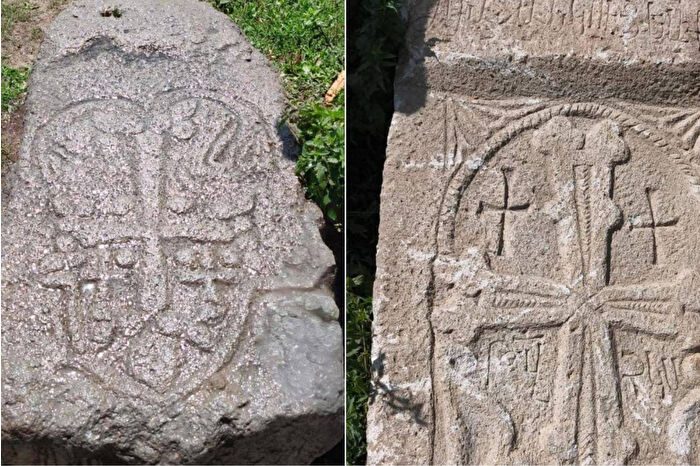 Van’ın Erciş ilçesinde jandarma operasyonunda Bizans dönemine ait 2 kabartma taş stel ele geçirildi