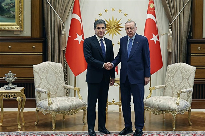 Cumhurbaşkanı Erdoğan, Irak Kürt Bölgesel Yönetimi Başkanı Neçirvan Barzani'yi kabul etti