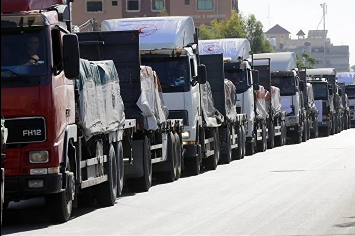 Gazze'de ateşkesin ardından ilk yardım TIR'ları kente giriş yaptı
