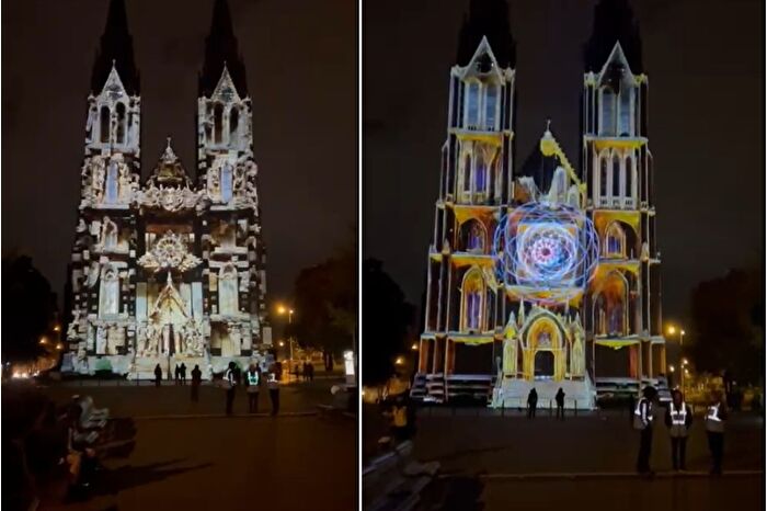 Çekya'nın tarihi başkenti Prag, ışık festivaliyle renkli görüntülere sahne oluyor