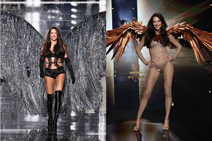 Adriana Lima iki çift kanadıyla podyuma geri döndü