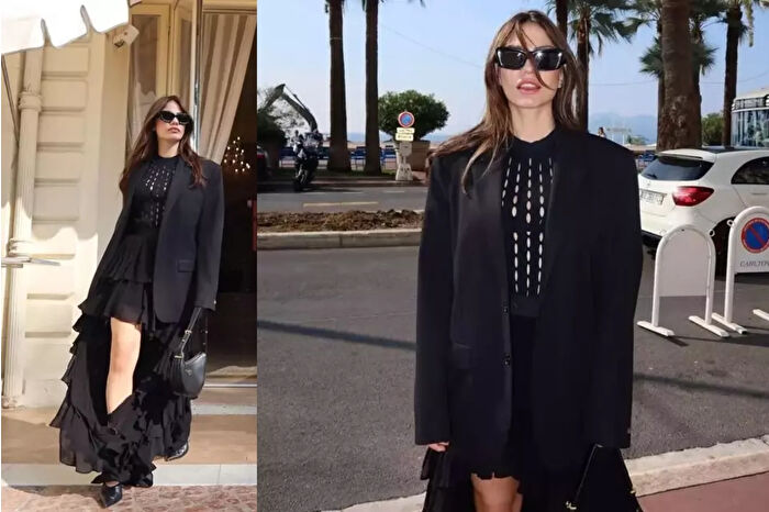 Eşref Rüya dizisinin Nisan karakterine hayat veren Demet Özdemir'den Cannes pozları
