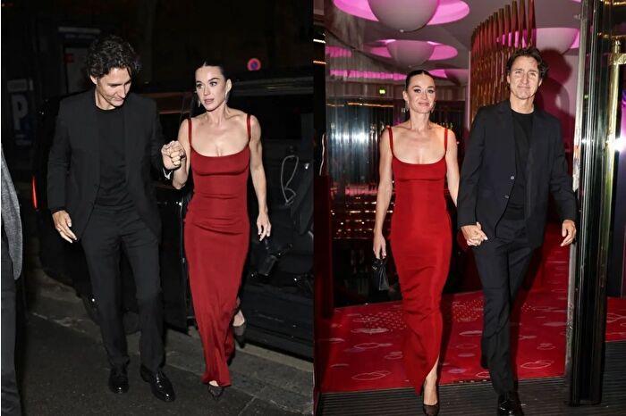 Katy Perry ve Justin Trudeau Paris'te ilk kez el ele poz verdi