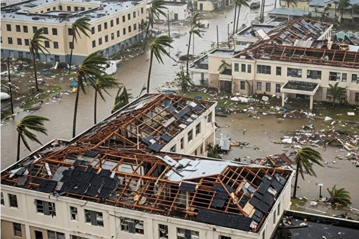 Karayipler bölgesinde hızını artıran Melissa Kasırgası Jamaika'nın güneybatısındaki New Hope bölgesini vurdu