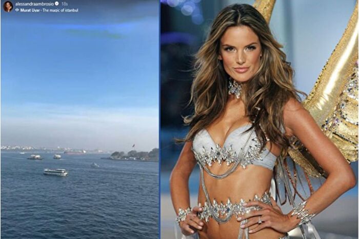 Boğaziçi'nde bir top model, dünyaca ünlü model Alessandra Ambrosio, İstanbul'a geldi