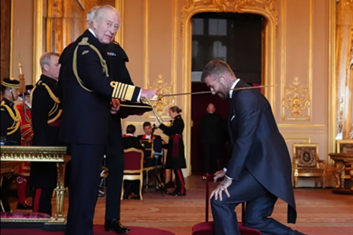 David Beckham, İngiltere Kralı Charles tarafından resmen şövalye ilan edildi