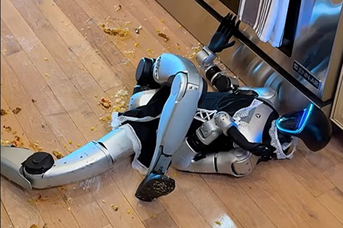 Yemek yapmaya çalışan robot ortalığı birbirine kattı; 80 bin dolarlık 'Şef' tavayı fırlatıp yere kapaklandı