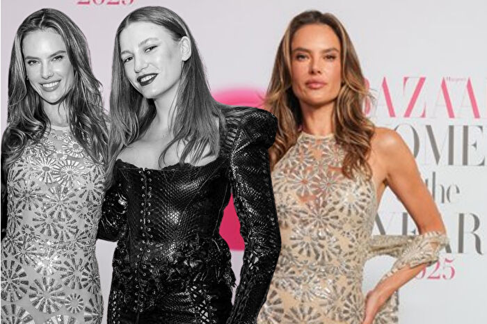 Serenay Sarıkaya ve Alessandra Ambrosio Yılın Kadınları Ödülleri gecesinde bir araya geldi