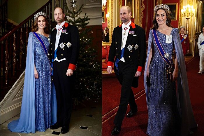 Kate Middleton, eyalet ziyafetinde Kraliçe Victoria'nın tacını ilk kez taktı
