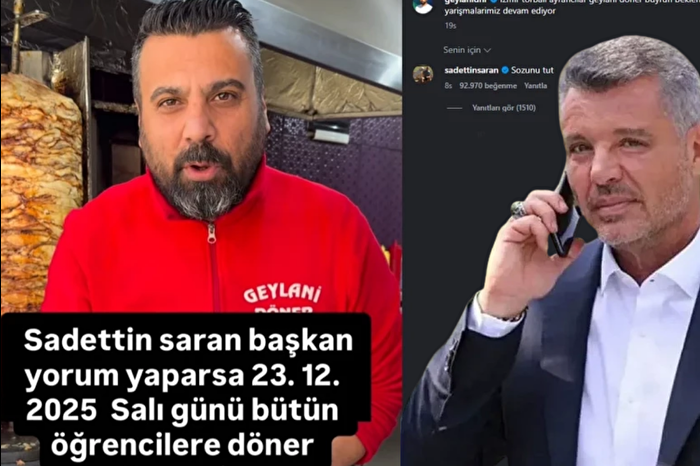 Fenerbahçe Başkanı Sadettin Saran'dan dönerciye 'sözünü tut' mesajı