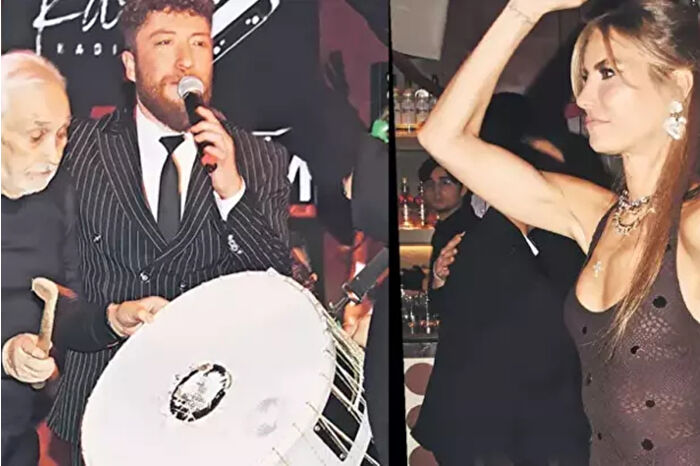 Müjdat Gezen davulun başına geçti, Çağla Şıkel halay başı oldu